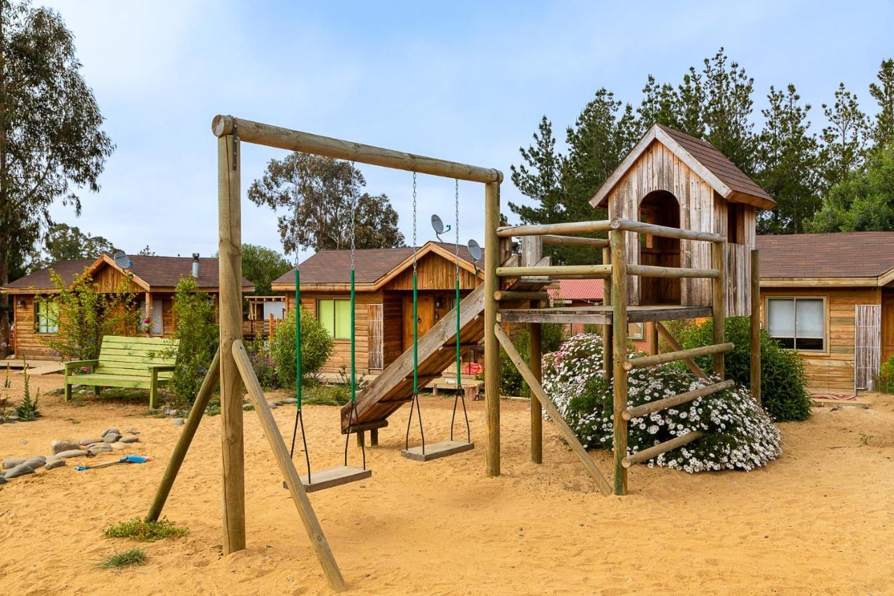 Cabana En Tunquen Con Parrilla, Fogon, Piscina Y Bosque Exterior foto