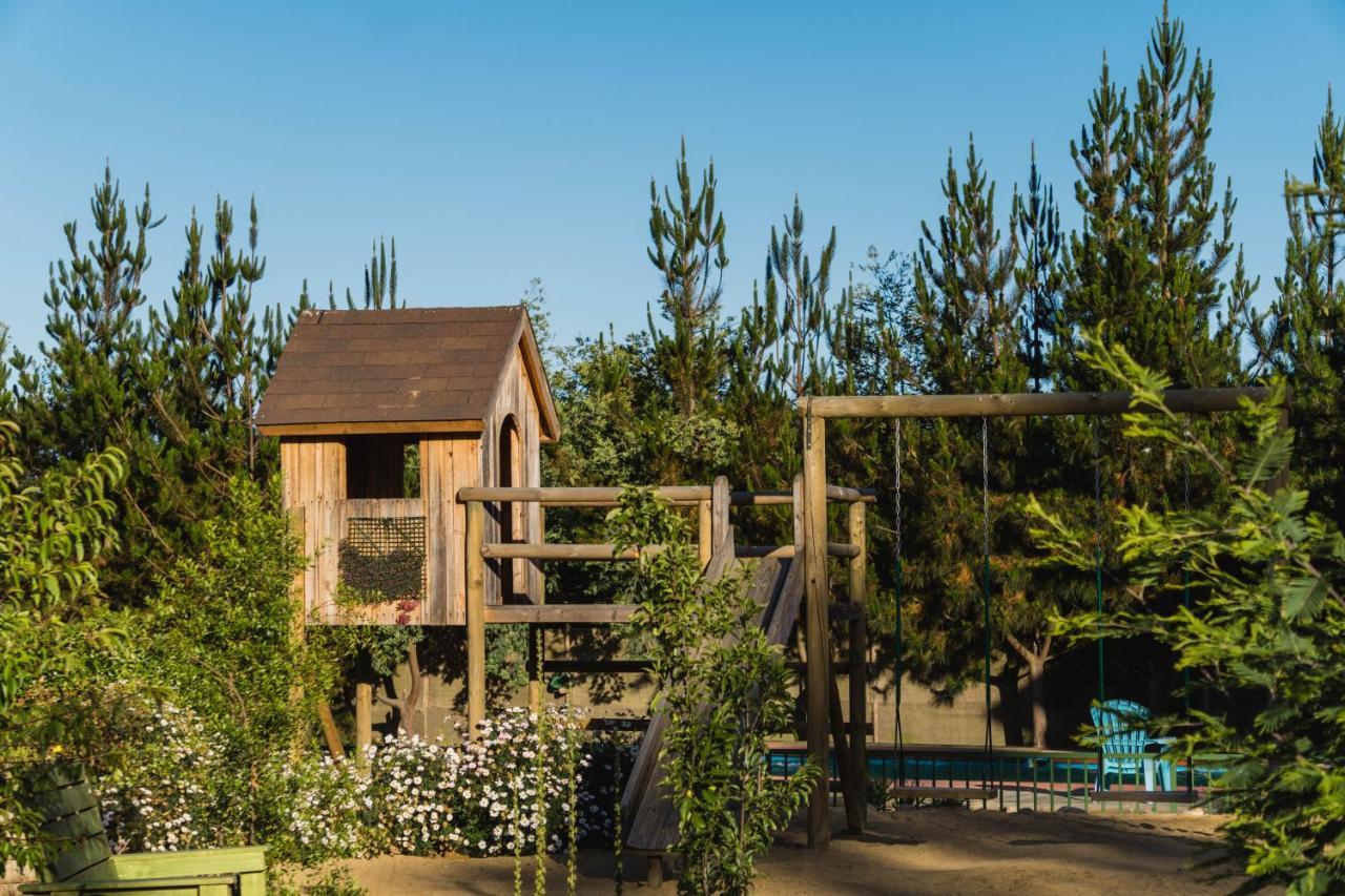 Cabana En Tunquen Con Parrilla, Fogon, Piscina Y Bosque Exterior foto
