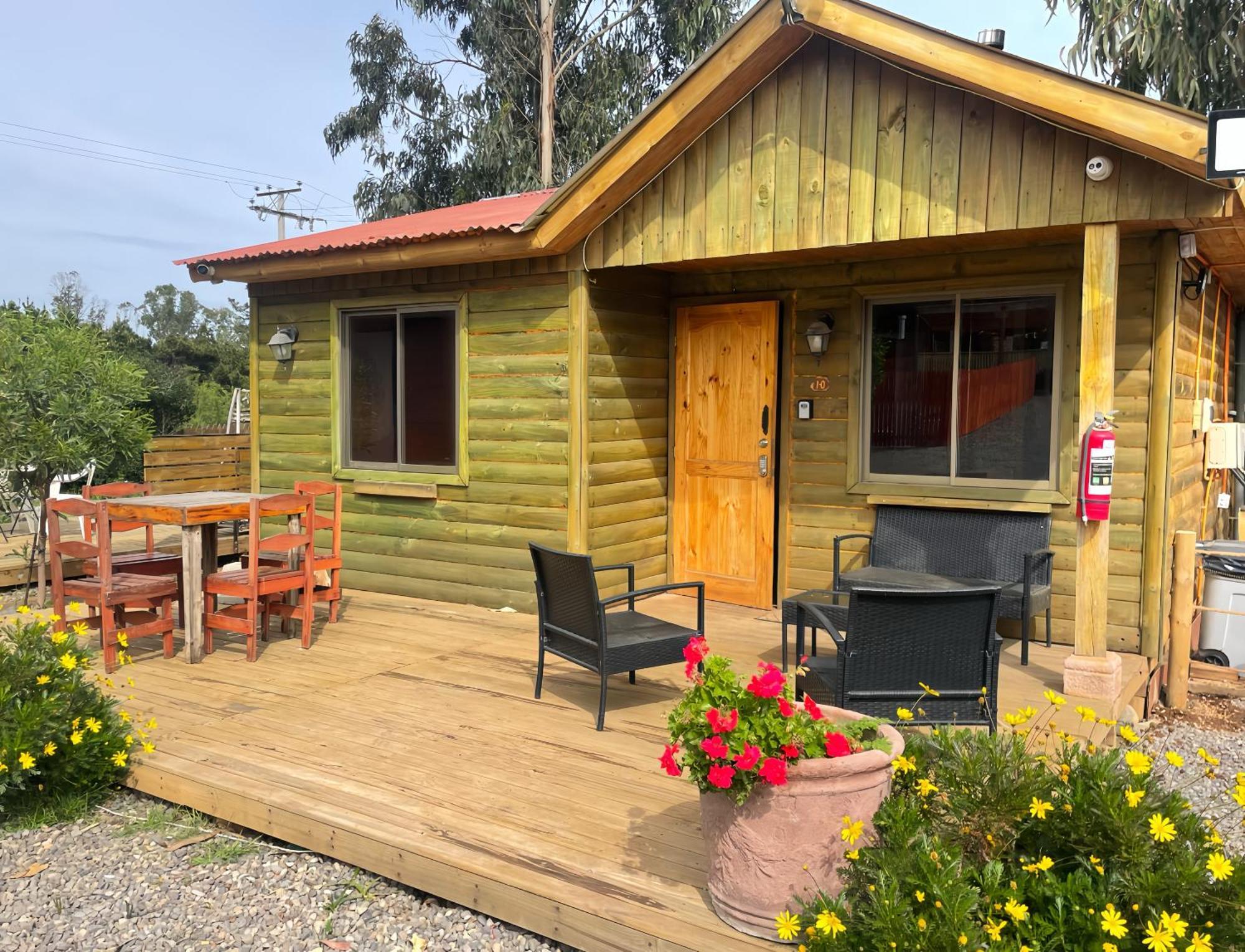 Cabana En Tunquen Con Parrilla, Fogon, Piscina Y Bosque Exterior foto